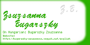 zsuzsanna bugarszky business card